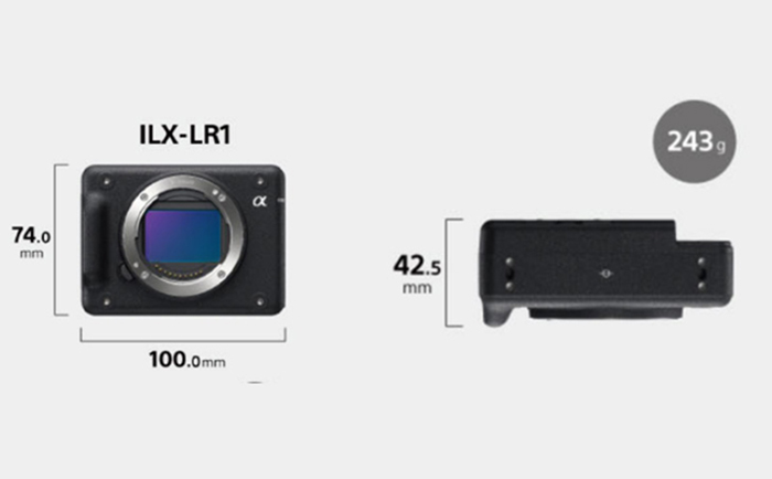 SONY ILX-LR1外觀尺寸